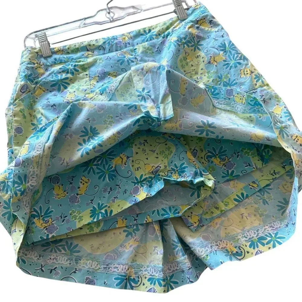 Vintage Lilly Pulitzer green blue sea skort size 6